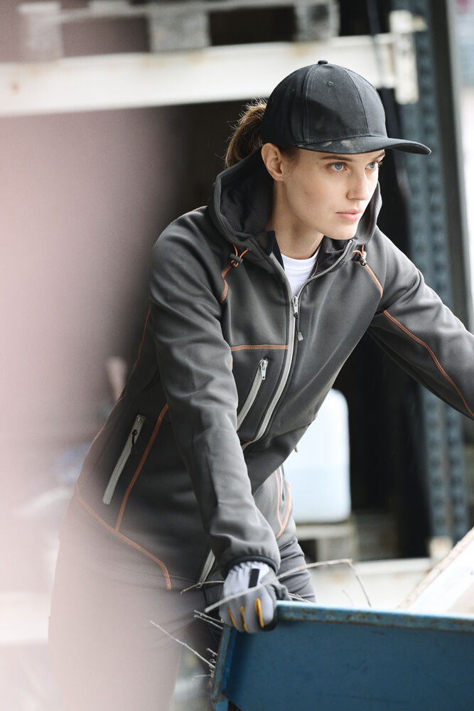 Jobman - 5177 Women's Hoodie Zwart/Rood XL
