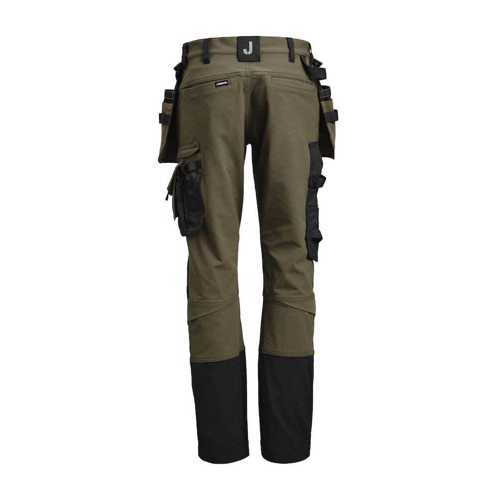 Jobman - 2391 Craftsman Trousers Stretch olijfgroen/zwart C58