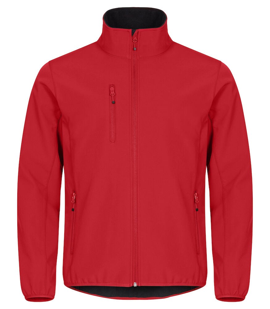 Clique - Classic Softshell Jacket Zwart XL - Rood