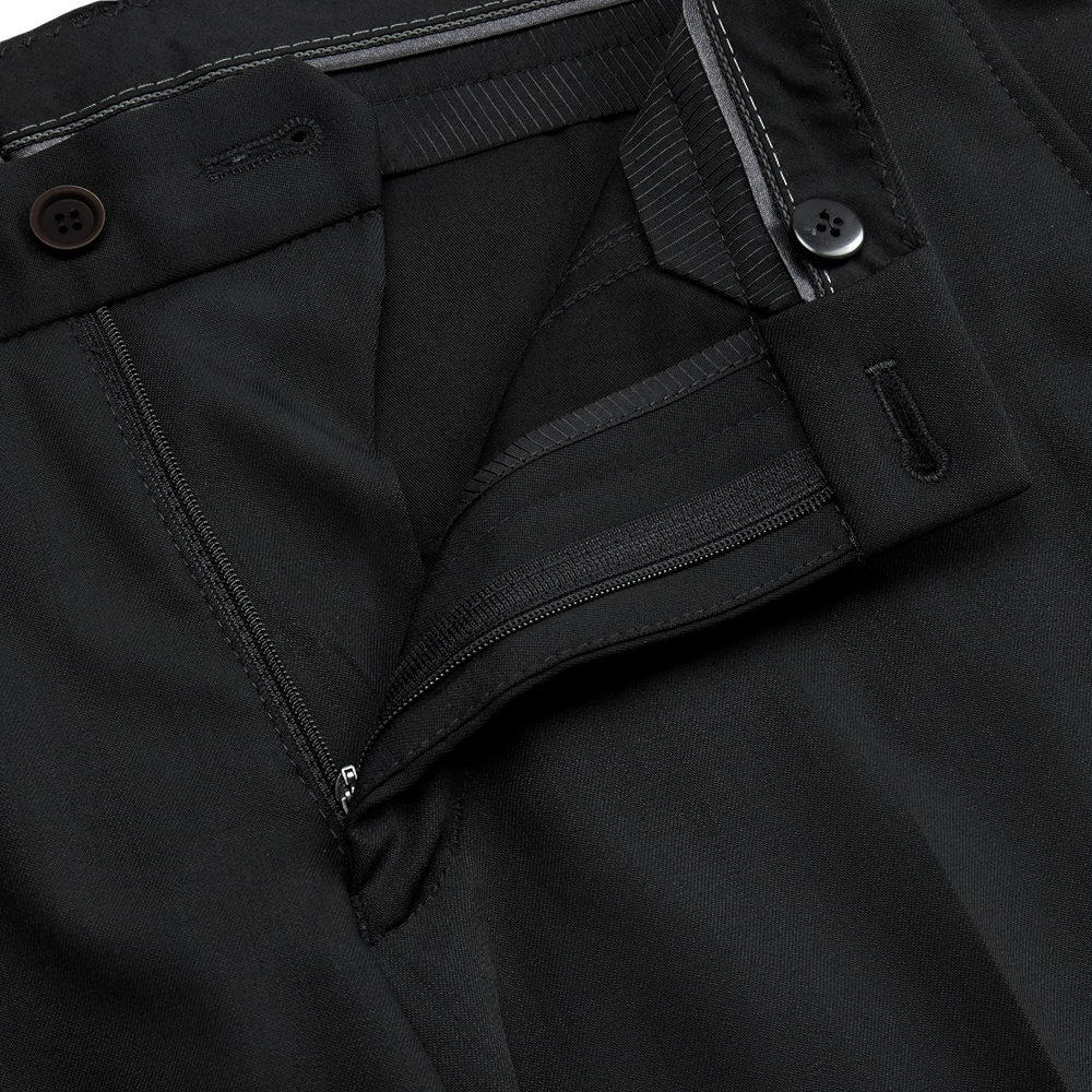 Pantalon Traveller Heren Fitted Fit, Zwart Maat 44