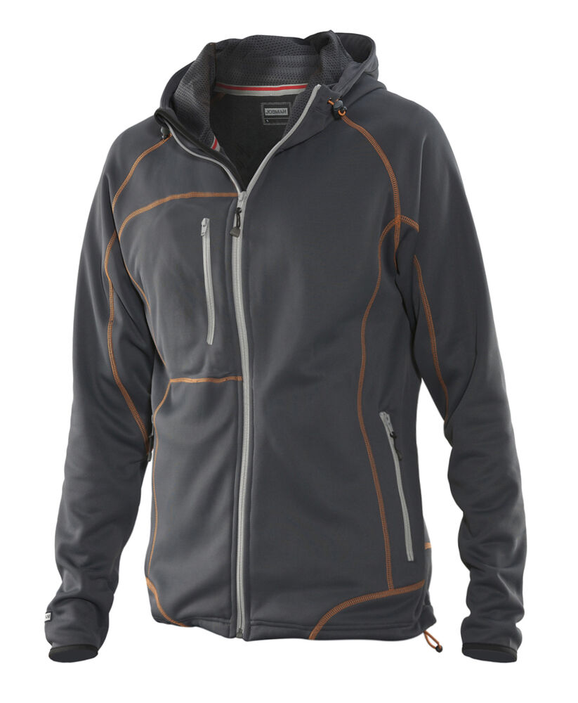 Jobman - 5177 Women's Hoodie Donkergrijs/Oranje XL