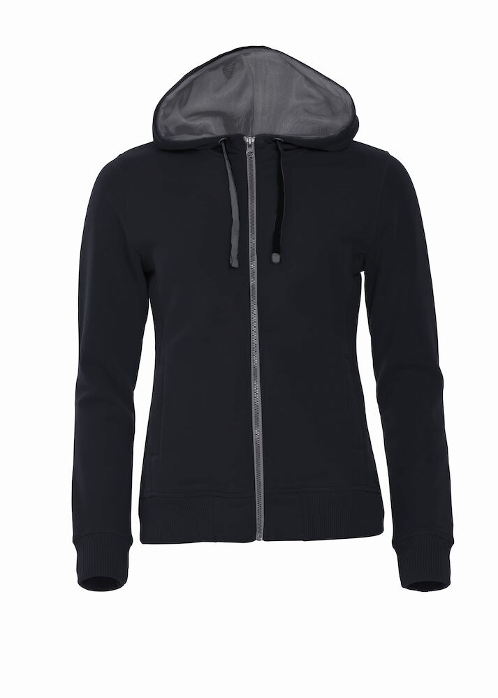 Clique - Classic Hoody Full Zip Women Grijs-melange M - Zwart
