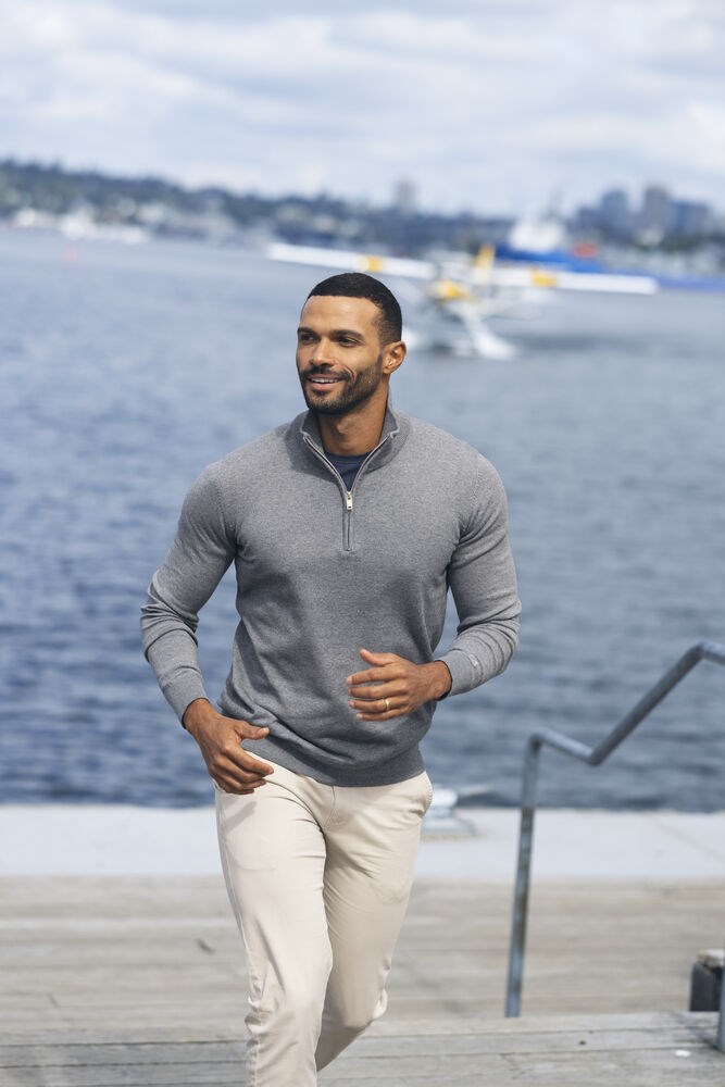 Cutter & Buck - Oakville Half Zip Sweater Heren Zwart M